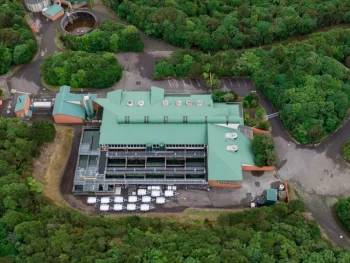 Wainuiomata Treatment Plant aerial view Wainuiomata Treatment Plant aerial view